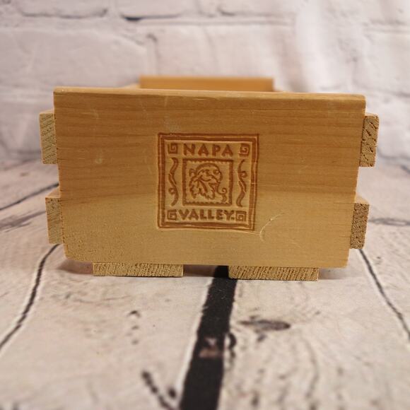 Napa Valley Vintage Wooden Cassette Storage 10"x5"
